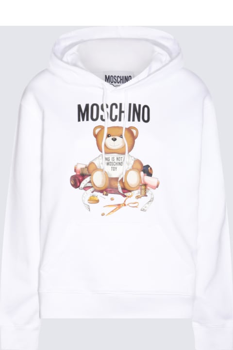 ウィメンズ新着アイテム Moschino White Cotton Teddy Bear Sweatshirt