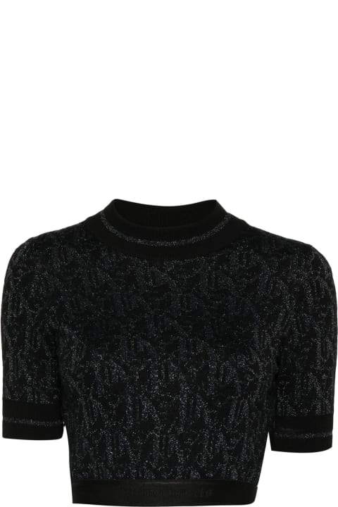 Palm Angels Sweaters for Women Palm Angels Monogram-jacquard Knitted Top