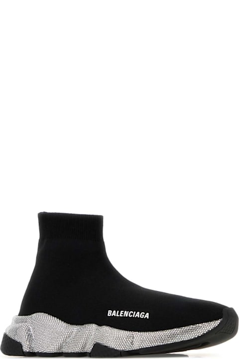 Balenciaga Black Stretch Nylon Speed Sneakers