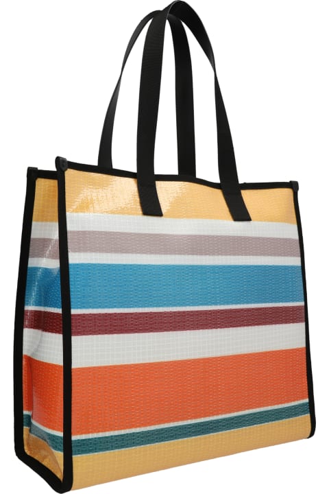 Etro Totes for Men Etro Striped Multicoloured Shopping Bag