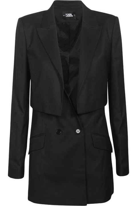 Karl Lagerfeld Coats & Jackets for Women Karl Lagerfeld Double Breasted Blazer
