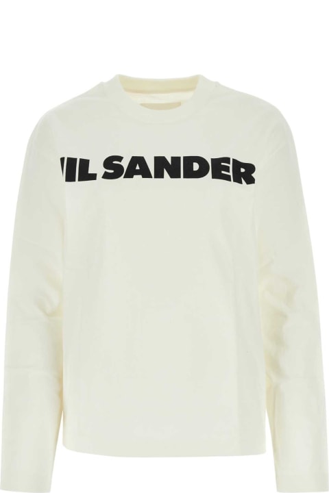 Jil Sander for Women Jil Sander Ivory Cotton T-shirt