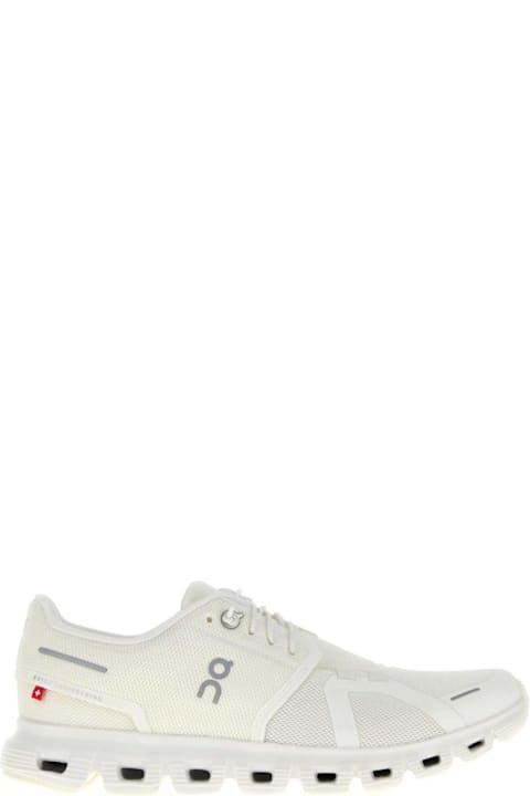 ON for Kids ON White Mesh Cloud 6 Sneakers