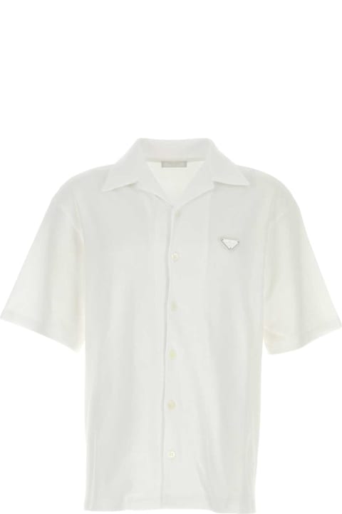 Prada for Men Prada White Terry Fabric Shirt