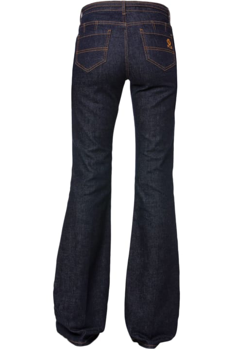 Jeans for Women Philosophy di Lorenzo Serafini Flare Trousers In Soft Stretch Blue Denim Jeans
