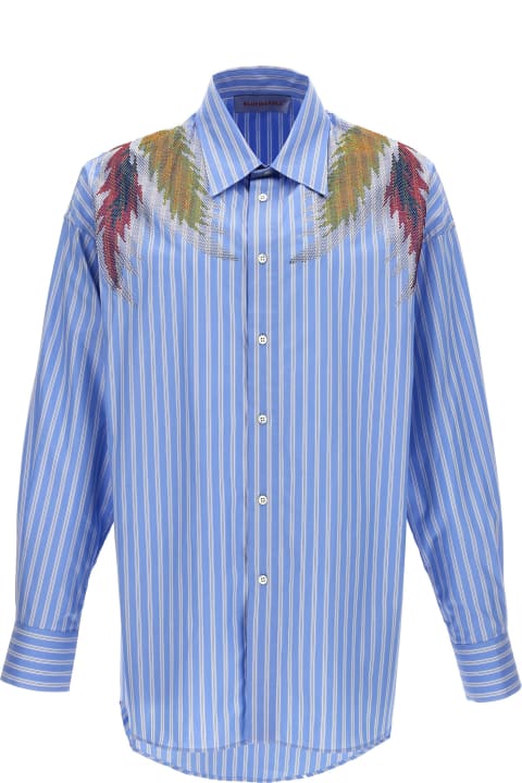Bluemarble Clothing for Men Bluemarble 'rhinestoned Stardust Stripe' Shirt