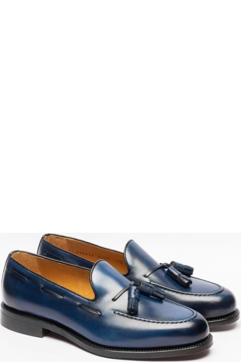 Loafers & Boat Shoes for Men Berwick 1707 Blue Leather Tassels Loafer