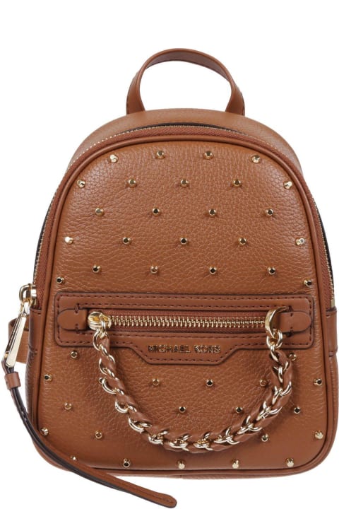 Fashion for Men Michael Kors Logo Plaque Zip-up Backpack