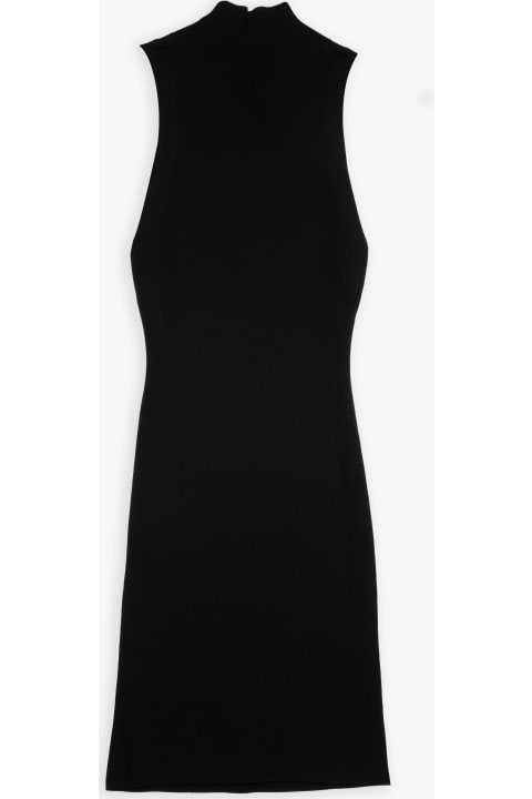 Diesel Dresses for Women Diesel M-onerva Black rib-knitted turtleneck dress- M Onerva