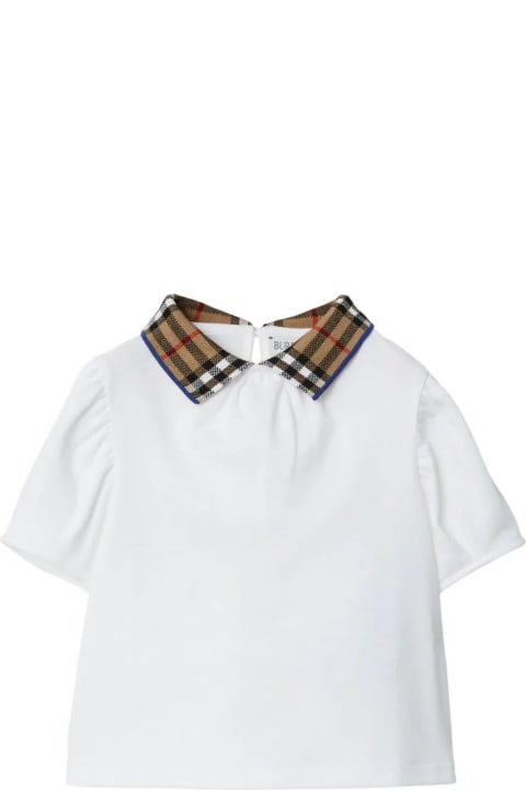 Burberry for Baby Boys Burberry White Stretch-cotton Polo Shirt