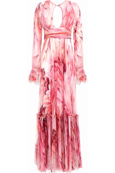 Dresses for Women Roberto Cavalli Plumage Silk Dress