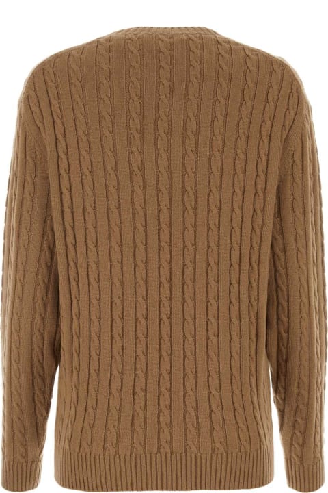 Clothing for Women Prada Camel Cashmere Sweater
