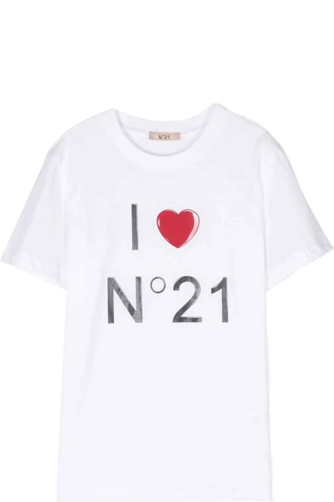 Fashion for Kids N.21 White T-shirt Girl Nº21 Kids