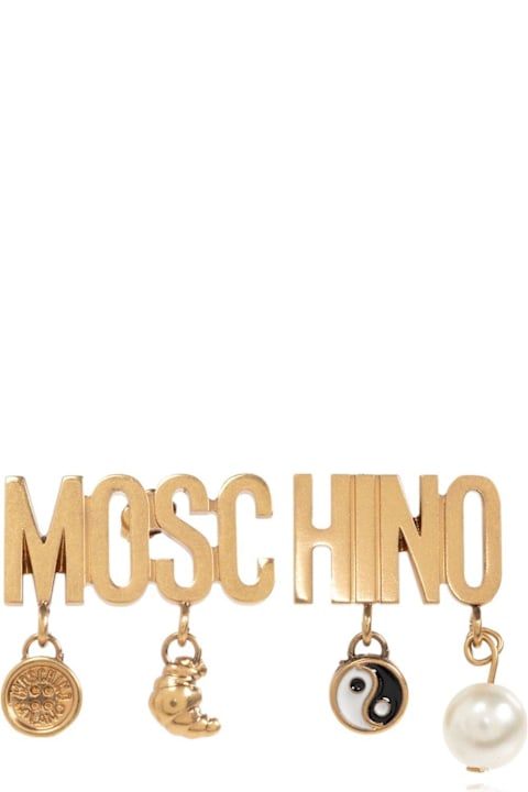 Homeware Moschino Logo Lettering Drop Earrings