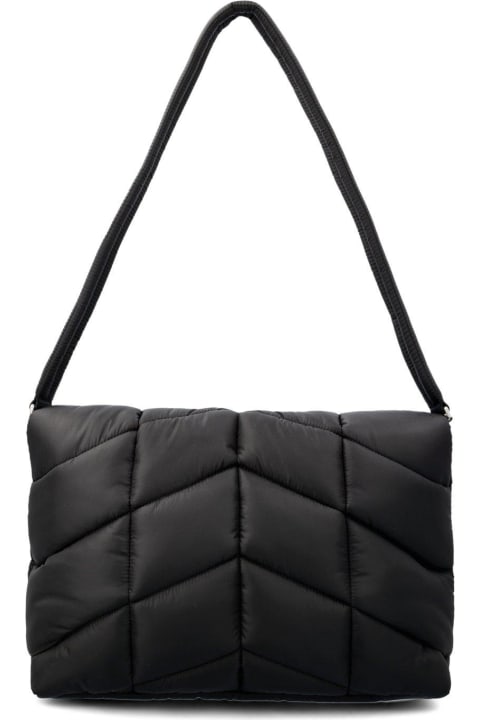 Saint Laurent Shoulder Bags for Men Saint Laurent Puffer Messenger Bag In Econylon Regenerated Nylon