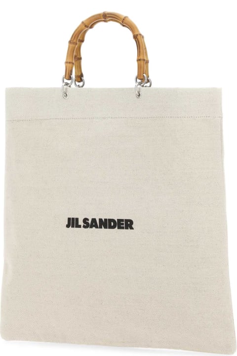 Totes for Men Jil Sander Sand Canvas Handbag