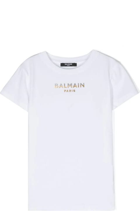 Balmain for Kids Balmain Balmain T-shirts And Polos White