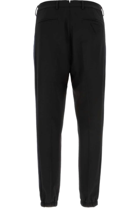 Clothing for Men Prada Black Wool Pant