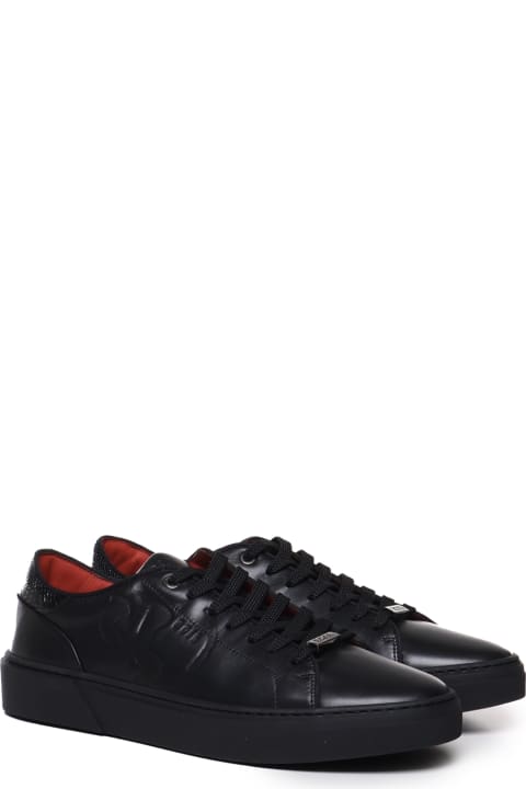 Hugo Boss for Men Hugo Boss Leather Lace-up Sneakers Com Special Embossed Graphic
