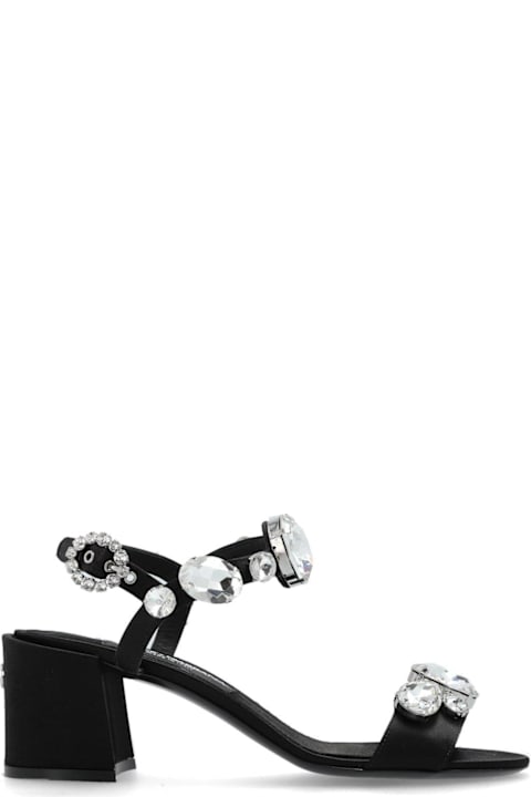 Dolce & Gabbana Sandals for Women Dolce & Gabbana Gemstone Embellishment Heeled Sandals
