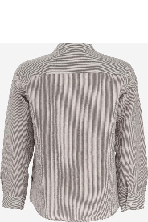 ボーイズ Il Gufoのシャツ Il Gufo Stretch Cotton Shirt With Striped Pattern
