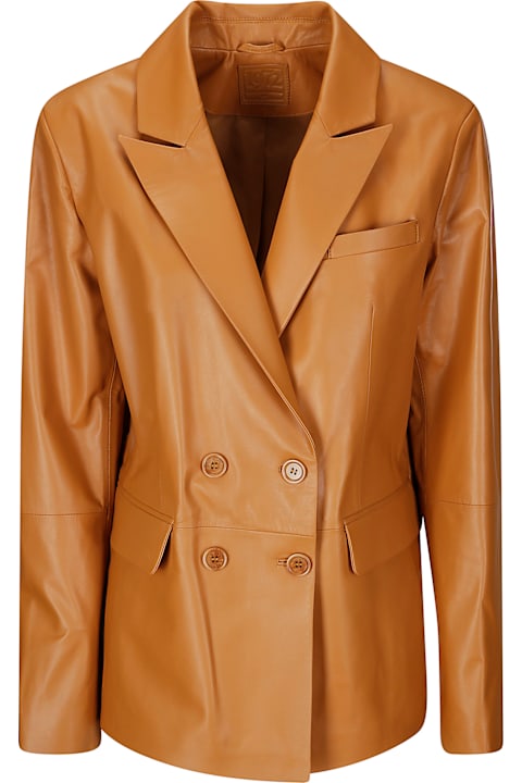 Desa 1972 Clothing for Women Desa 1972 Leather Double-breasted Blazer