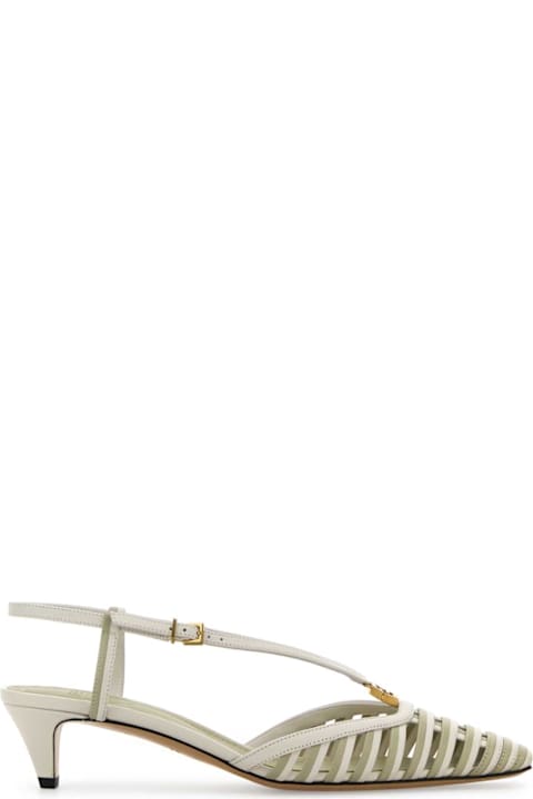 Fendi for Women Fendi Two-tone Leather Ffold Pumps