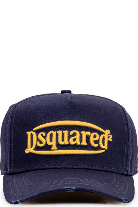 Hats for Men Dsquared2 Logo Embroidered Baseball Cap