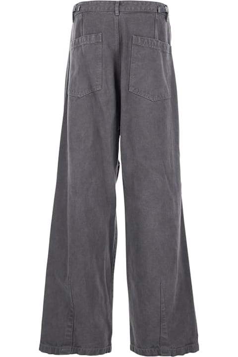 WOOYOUNGMI for Women WOOYOUNGMI Grey Pants With Belt Loops In Cotton Man