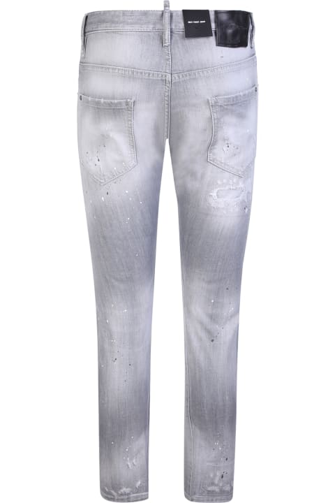 Dsquared2 for Men Dsquared2 Light Grey Sexy Twist Distressed Jeans
