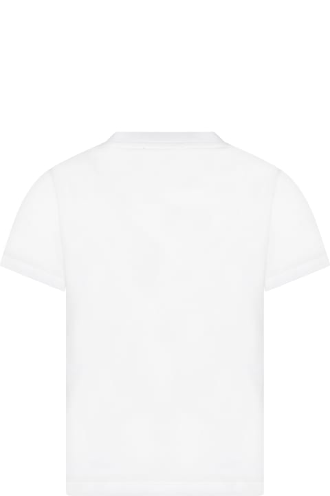 Homeware Balmain White T-shirt With Iconic Black Logo For Kids