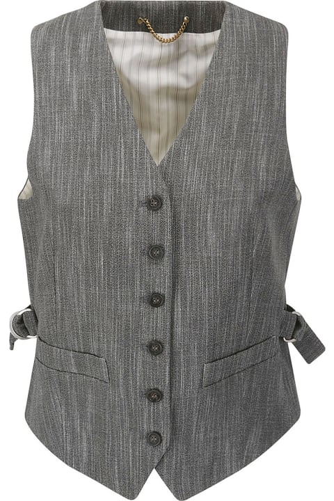Coats & Jackets for Women Golden Goose Journey W's Vest Laika Wool Blend Melange Fabric