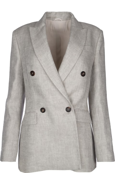 Coats & Jackets for Women Brunello Cucinelli Pantalone Sigaretta