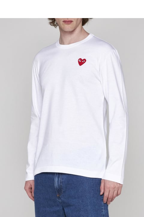 Comme des Garçons Play for Women Comme des Garçons Play Heart-patch Cotton T-shirt