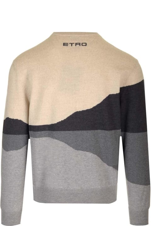 Etro Sweaters for Men Etro Sunset Pattern Knitted Jumper