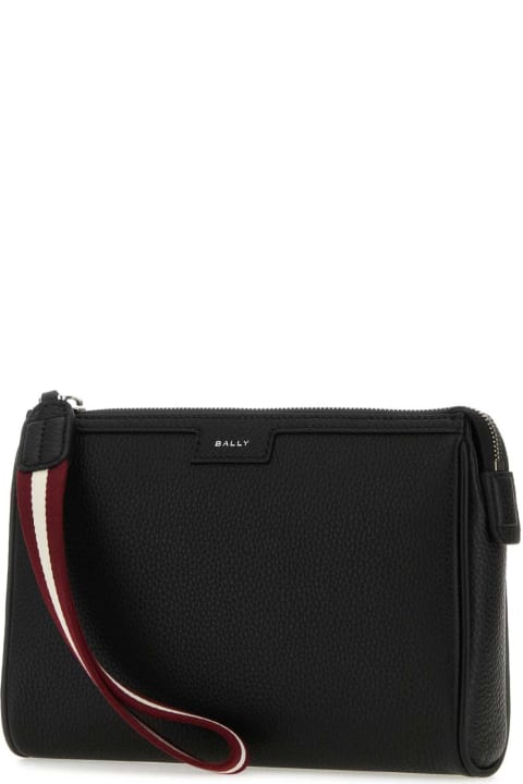 Bally Luggage for Women Bally Black Leather Code Clutch