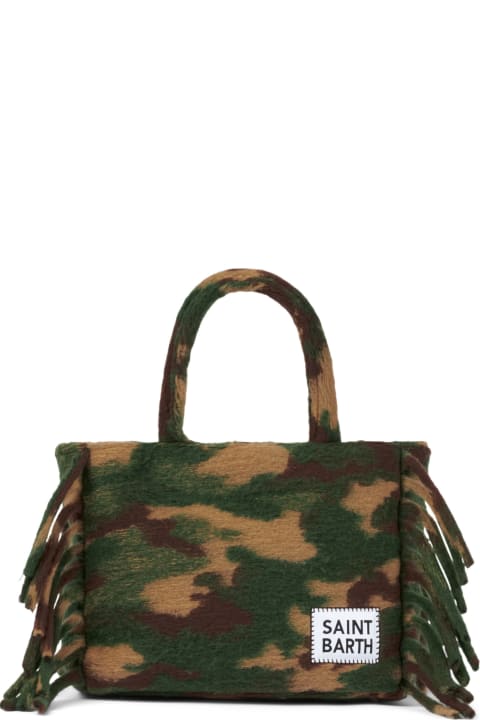 Homeware MC2 Saint Barth Colette Blanket Handbag With Camouflage Print