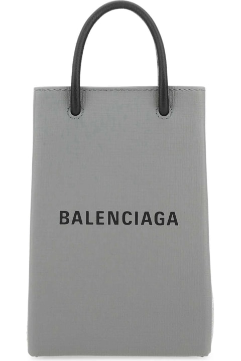 Hi-Tech Accessories for Women Balenciaga Grey Leather Phone Case