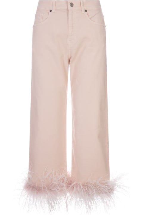 Parosh for Women Parosh Pink Chimera Crop Jeans