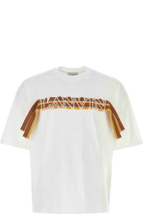 Lanvin Topwear for Men Lanvin White Cotton Oversize T-shirt