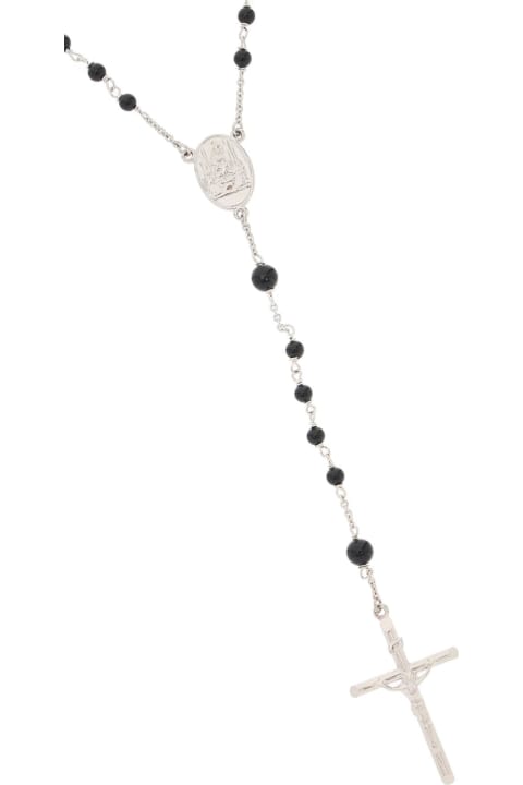 Dolce & Gabbana Jewelry for Men Dolce & Gabbana Rosary Cross Pendant Necklace