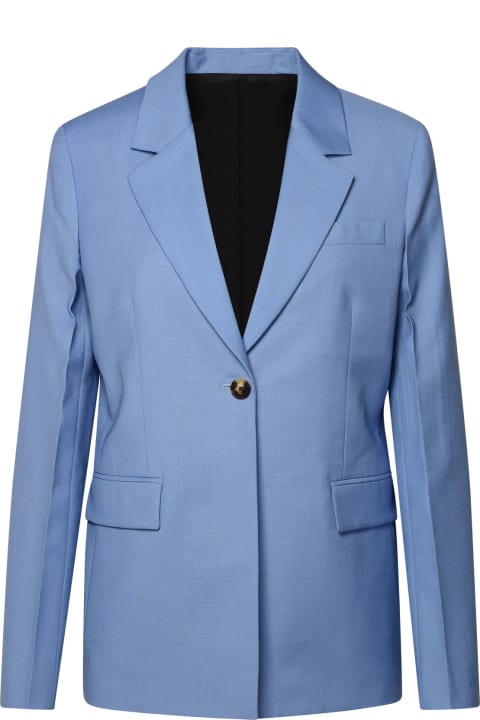 Coats & Jackets for Women Lanvin Light Blue Virgin Wool Blazer