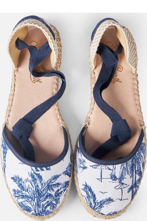 MC2 Saint Barth Flat Shoes for Women MC2 Saint Barth Flat Espadrillas With Toile De Jouy Print