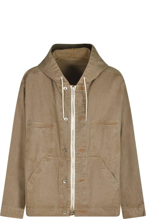 Sacai for Men Sacai Zipped Denim Hoodie