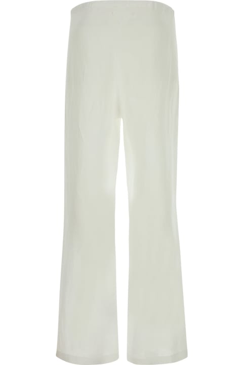 Fashion for Men Prada White Cotton Wide-leg Pant