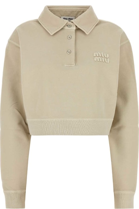 Fashion for Women Miu Miu Beige Cotton Sweatshirt