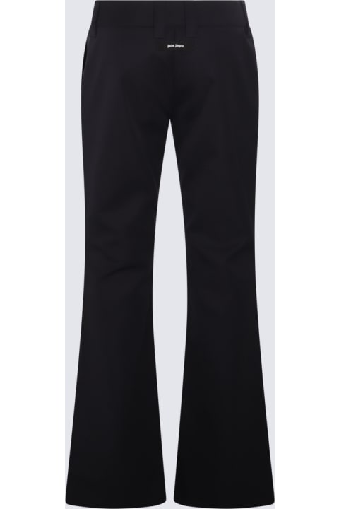 Palm Angels for Women Palm Angels Navy Blue Wool Blend Flared Pants