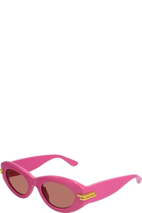 Bottega Veneta Eyewear Eyewear for Women Bottega Veneta Eyewear Bottega Veneta Bv1322s Linea Mitre 004 Fuchsia Red Sunglasses