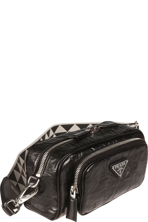 Prada Black quilted leather camera bag