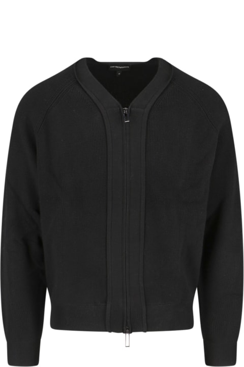 Sweaters for Men Emporio Armani Knitted Zip Cardigan